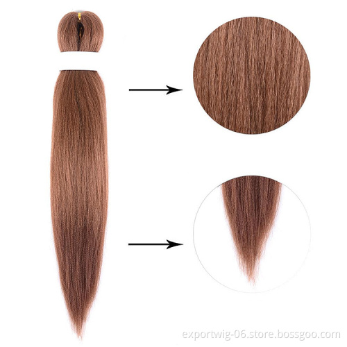 provide label prestretched braiding hair Jumbo yaki mix color crochet ez braid expression pre stretched braiding Synthetic hair